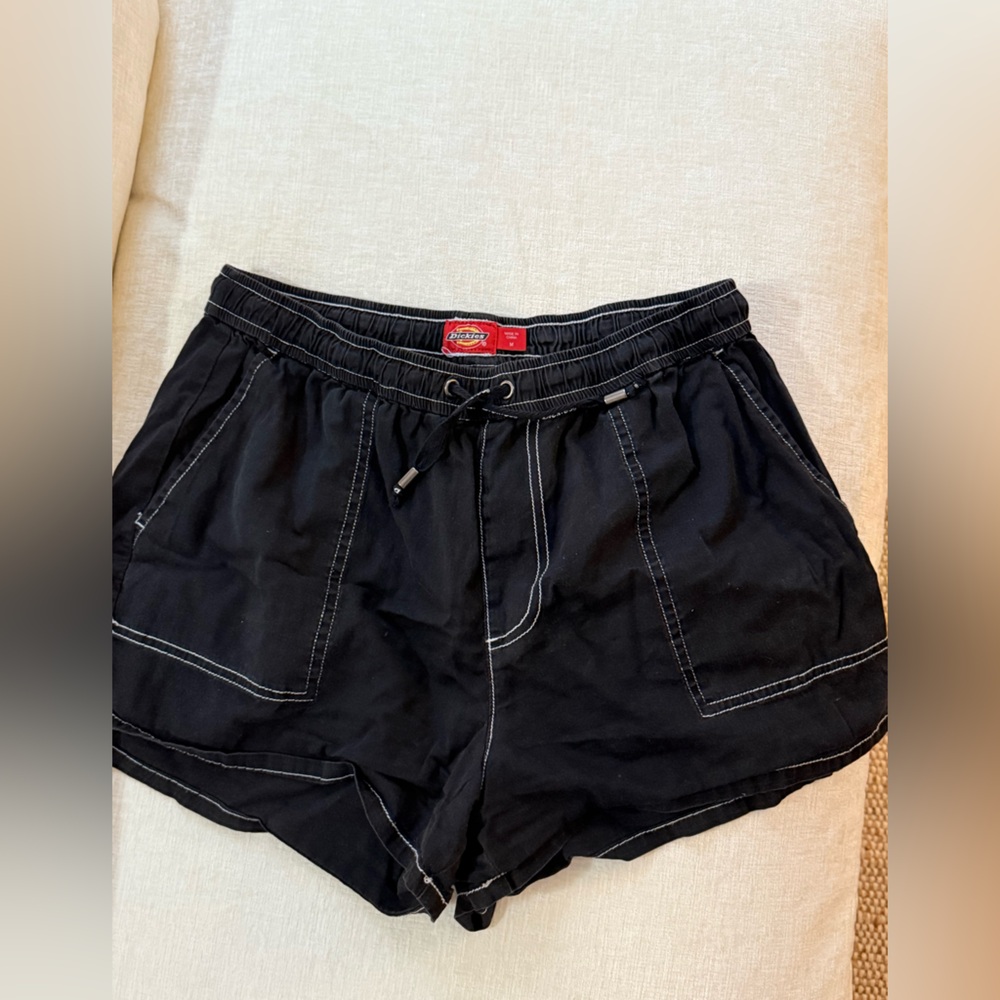 Dickies Black Pants with White Accents